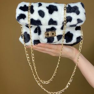 Cow Print Mini Shoulder Bag